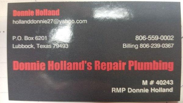 Donnie Holland's Repair Plumbing