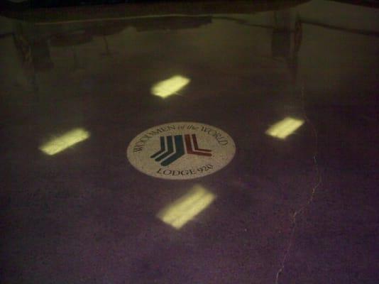 Polished Concrete with logo