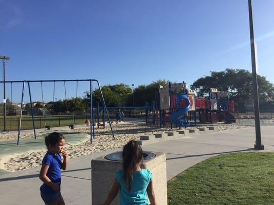 Great playgrounds next to soccer fields