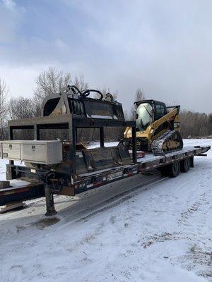 Skid-steer work, Clearing, Brushing, Roads, graveling, Demolition etc.