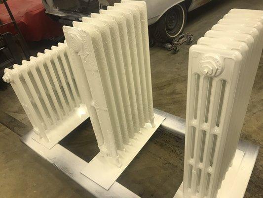 Powder coated radiators