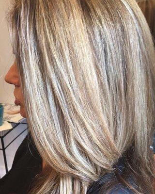 Blonde partial Hilite/ with blow out