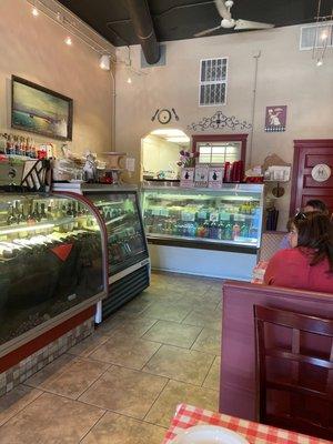 The front counter and kitchen area.