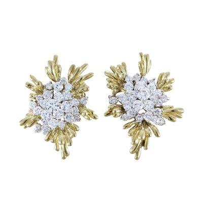 Kurt Wayne diamond cluster earrings