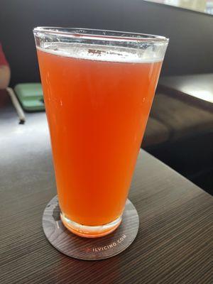 Strawberry wheat beer