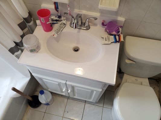 New sink,  and toilet