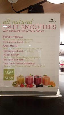 smoothies made from real fruit