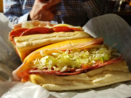 Large Italian grinder is a lot of food!