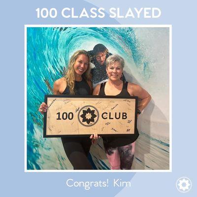 Kimberly and me celebrating my 100th class!!