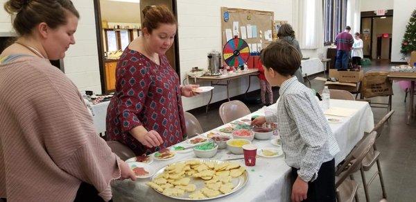 Baking and decorating cookies is always a highlight of the Advent Event for the kids. All are welcome to come for crafts, wreaths, and more!