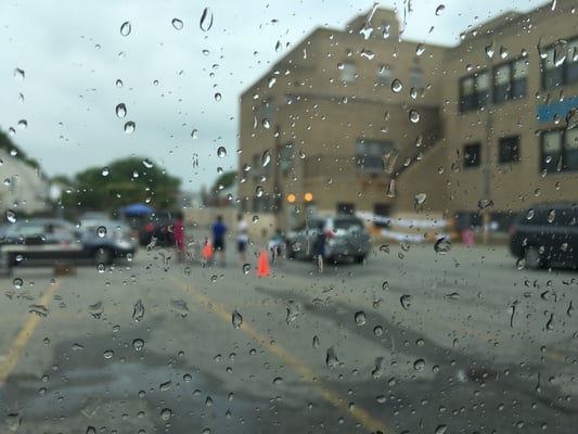 Our Lady of Lourdes Students washing cars