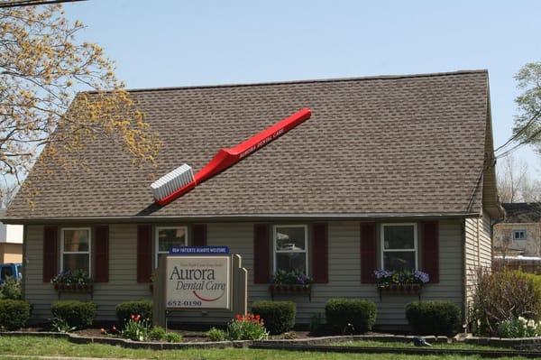 See our 17 foot toothbrush!  We are located right across from Tops.