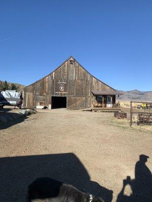 Front of barn