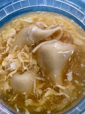 Egg drop wonton soup