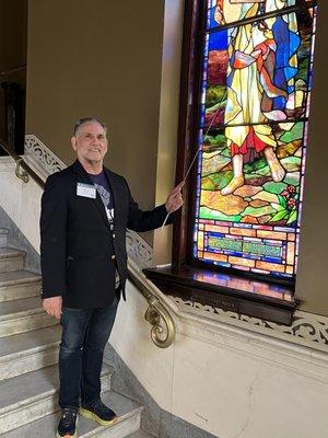 One of 30+ stained glass windows