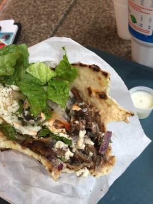 Traditional giant size gyro, deeeelicious