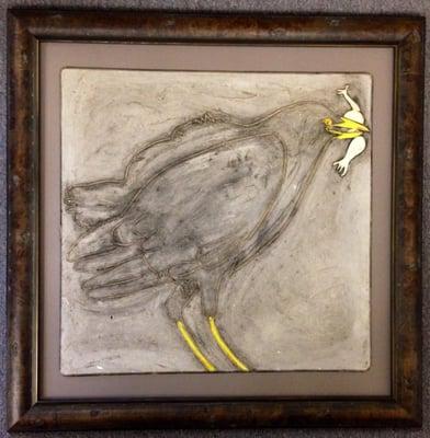 This is one of Inger's fun pieces we framed. Thank you for the review and supporting my shop in the 7 Hills District.