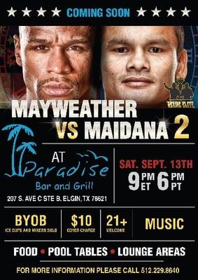 Mayweather vs. Maidana 2 September 13, 2014!!