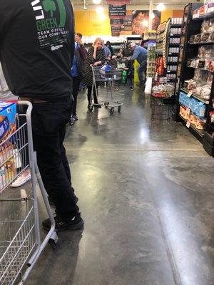 Whats up with the long lines and one open register? So sad at my Rouses.