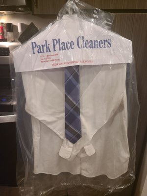 For suit, dress shirt, tie, and tailor adjustment for $21 ALL same day you can't beat this! Super friendly and reliable service.