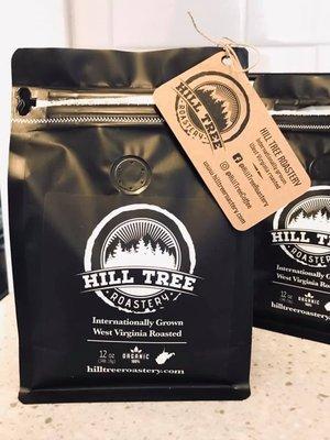 Stellas sells and serves local, fresh roasted Hill Tree Coffee, ground and whole bean.