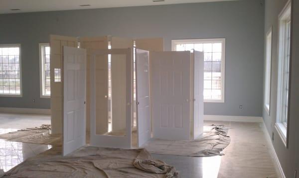 Sprayed doors