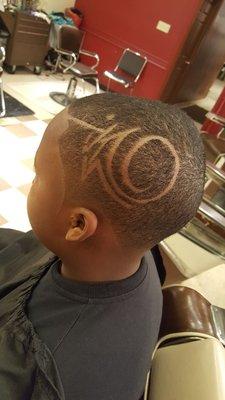 Kids haircut with design