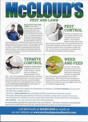 McCloud's Pest & Lawn