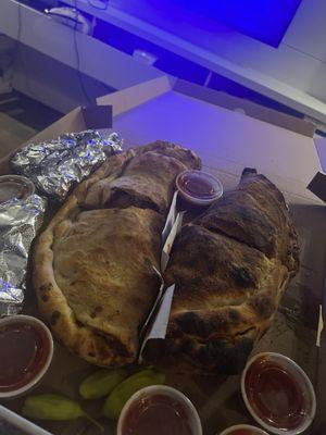 Burned calzone.