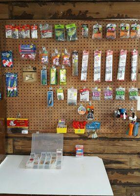 Bobbers, Sinkers, Hooks, Line Bells, Flashlights...and more.