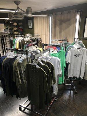 Lots of shirts to choose from