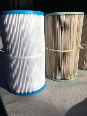 before and after of the filter replacement. Go see Jeff and get some new filters if you have never replaced yours!!!  Thanks Summit