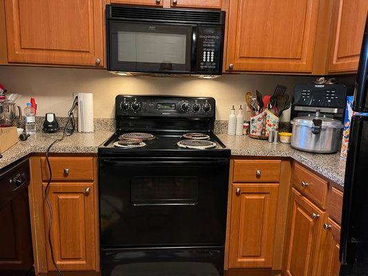 After cleaning and organizing: Kitchen