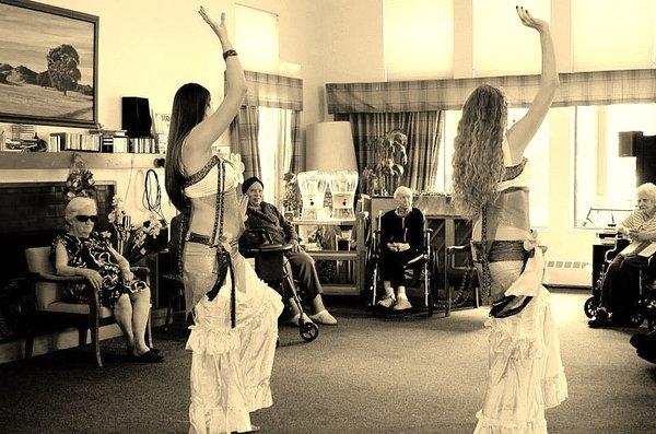 Belly dancer performance at Chaparral House in 2015