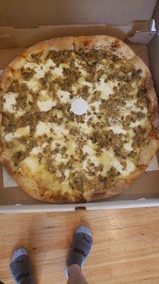 White clam pizza