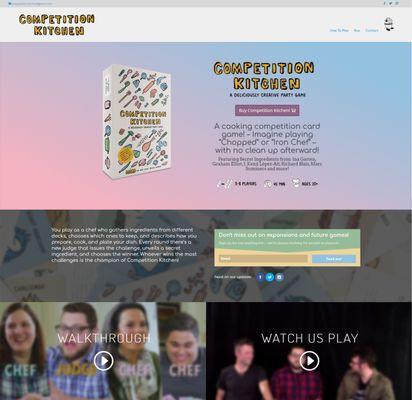 Competition Kitchen card game website. competition.kitchen