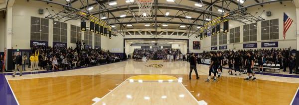 Main Gym during a home basketball game