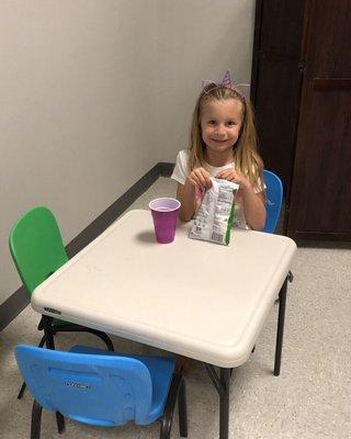 Food Therapy alongside her Speech Therapy!