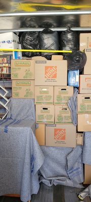 Loading a freight container 10 feet tall, zero damages because it was packed properly.