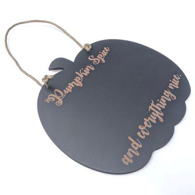 Custom Cut and Engraved hanging chalk board signs