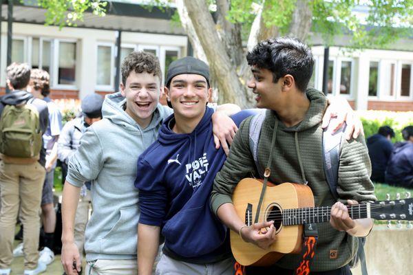 Students hanging out during break.