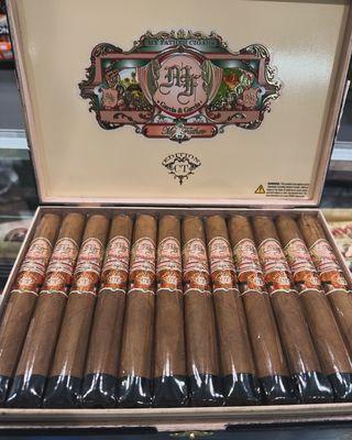 My father Garcia Garcia cigars At Pete's smoke shop. Enjoy.