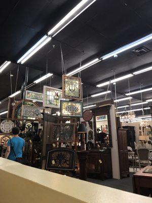 Inside the antique store!