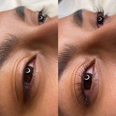 lash lift before & after