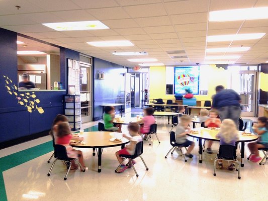 Our preschool aged children get to enjoy a full breakfast and lunch in our Kid's Cafe.