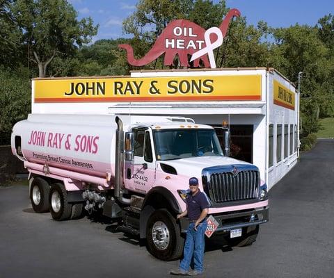 Fueling a Cure: A portion of the proceeds from each gallon of fuel delivered by the John Ray and Sons Pink Truck benefits Komen.