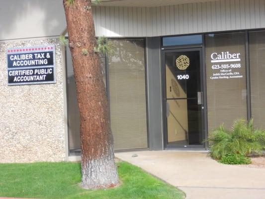 Entrance to Caliber Tax & Accounting offices