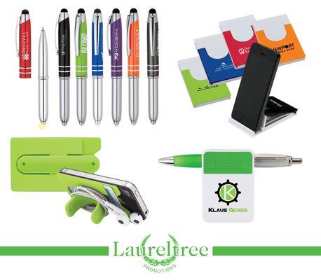 From stylus/LED pens to cell phone stands, we have an array of tech products that you can personalize!