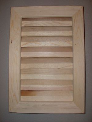 Wood rectangle Vent with Std Trim