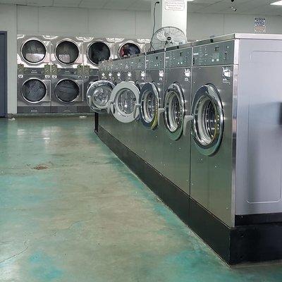 Many washers and dryers. All you need here!